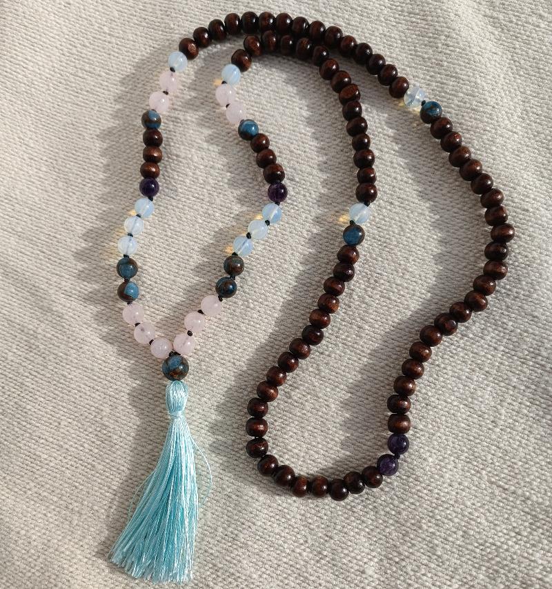 Japa Mala hecho a mano para rituales lunares: conéctese con las energías lunares