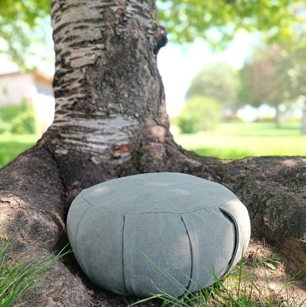 Coussin de méditation rond avec poignée - Confort et soutien pour une pratique consciente