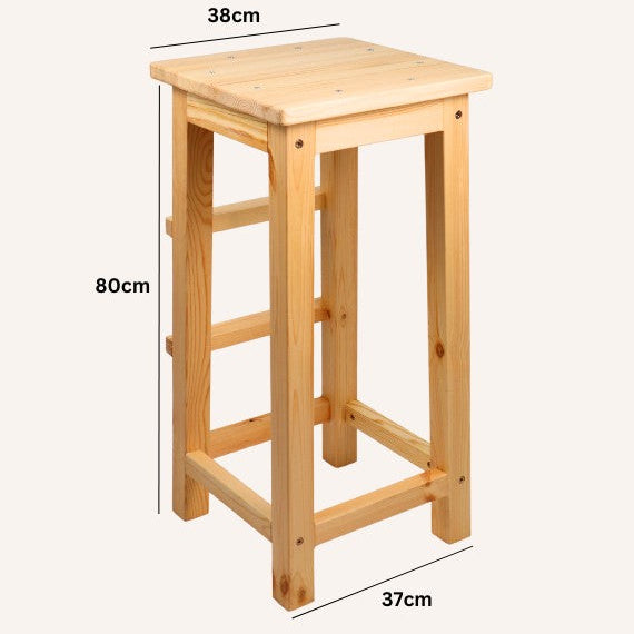 Wooden Iyengar yoga stool with flared legs for stability