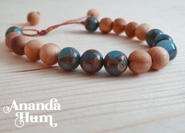 jasper and wood yoga bracelet