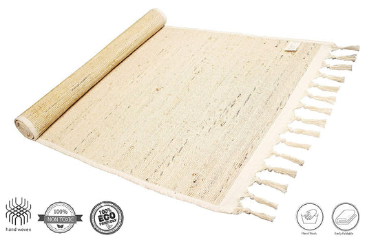 Natural fiber yoga mat