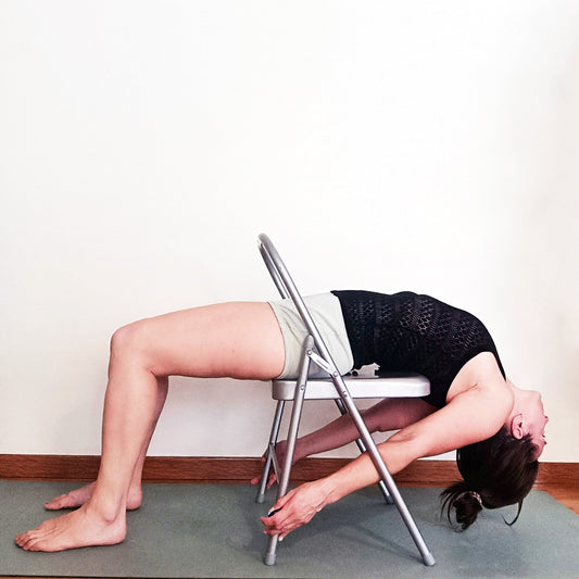 yoga poses on chair iyengar