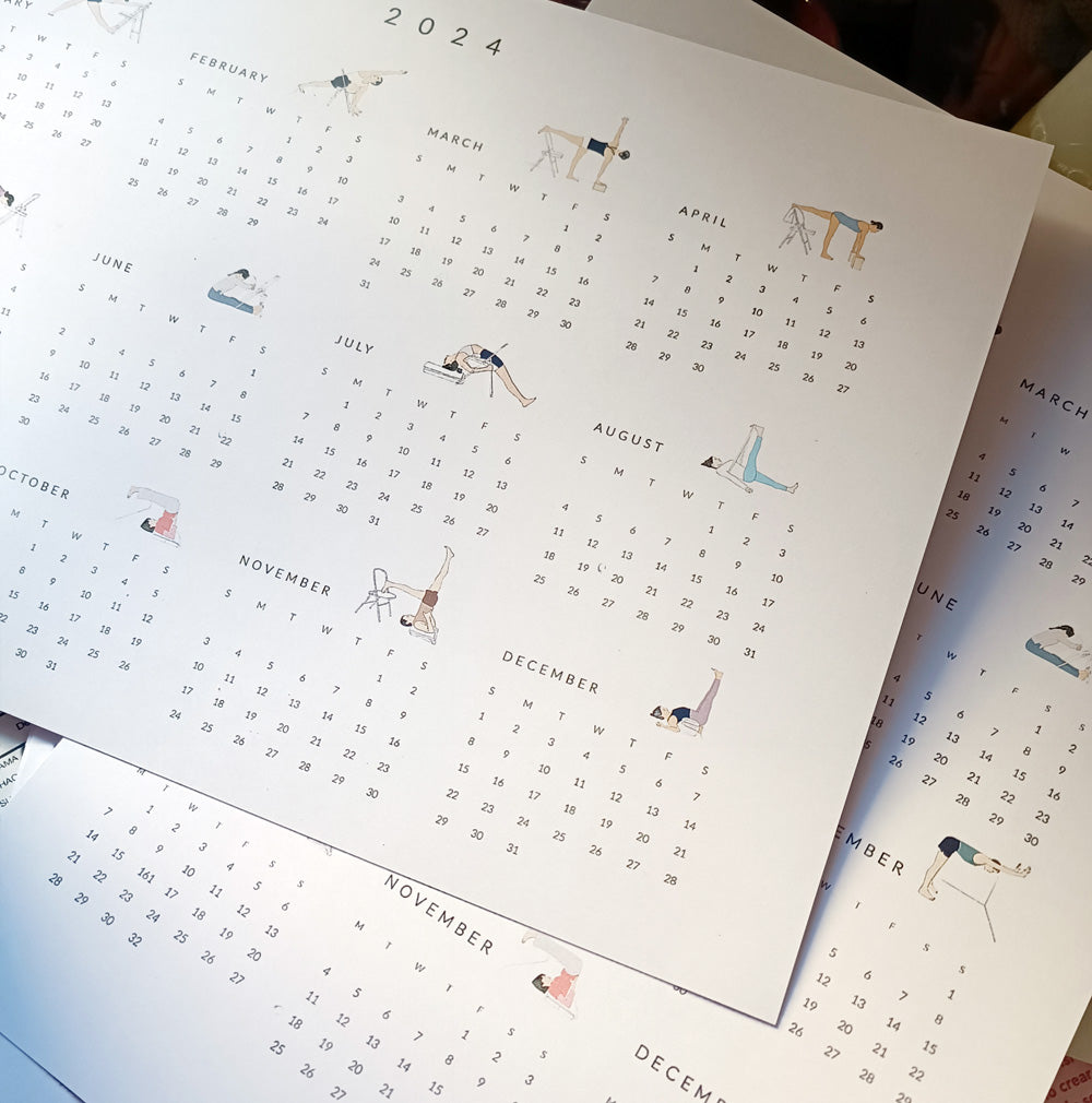 2024 Yoga Calendar by Svenja Karsten Ananda Hum Yoga Boutique