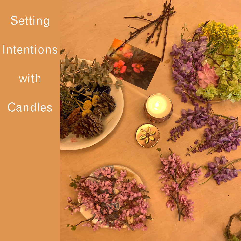 setting intentions with candles
