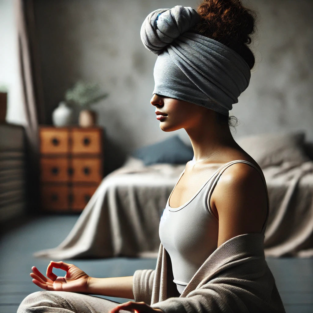 pranayama with headwrap yoga