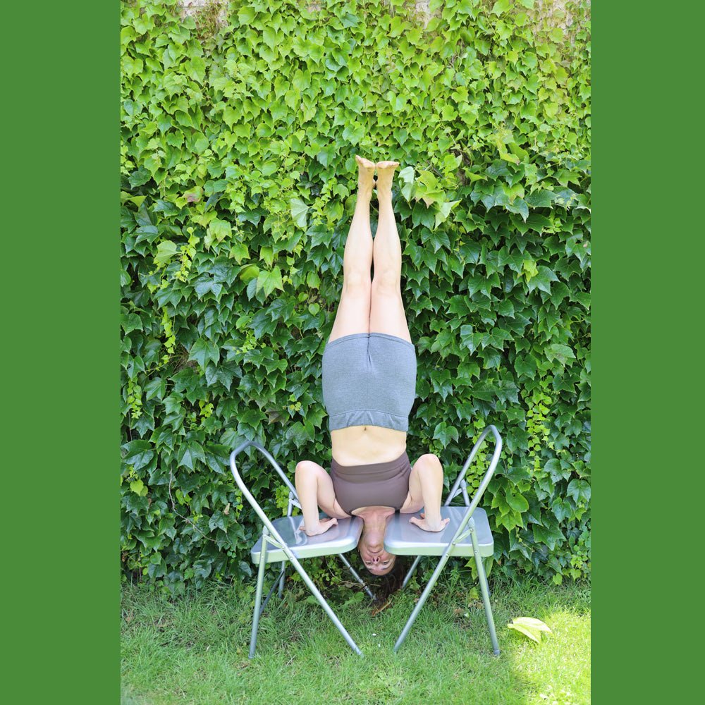 headstand variation for sore neck