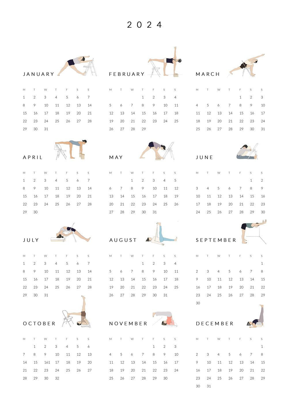 iyengar yoga calendar 2024