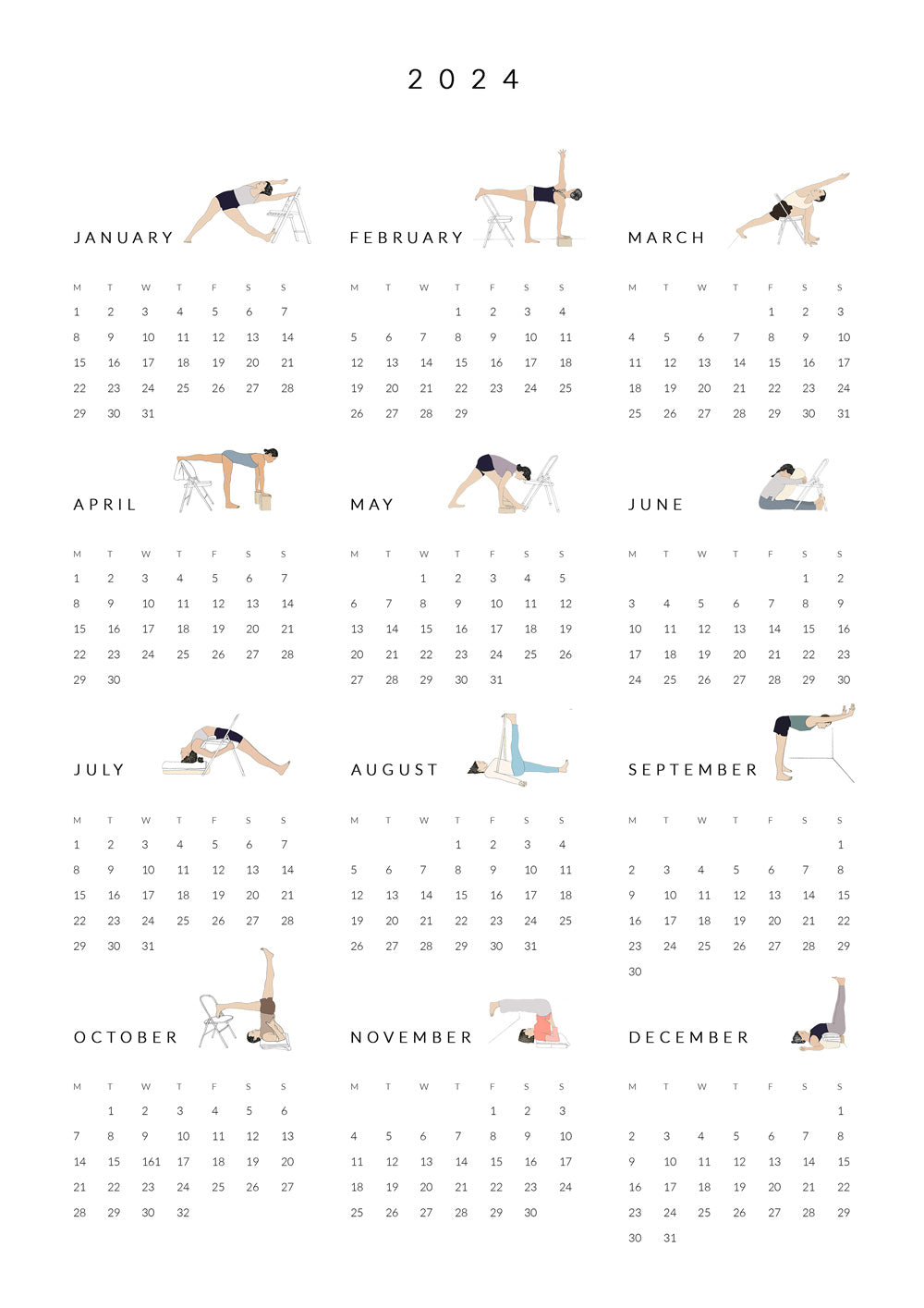 iyengar yoga calendar 2024
