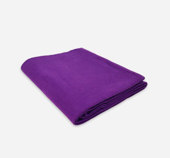 purple cotton yoga blanket