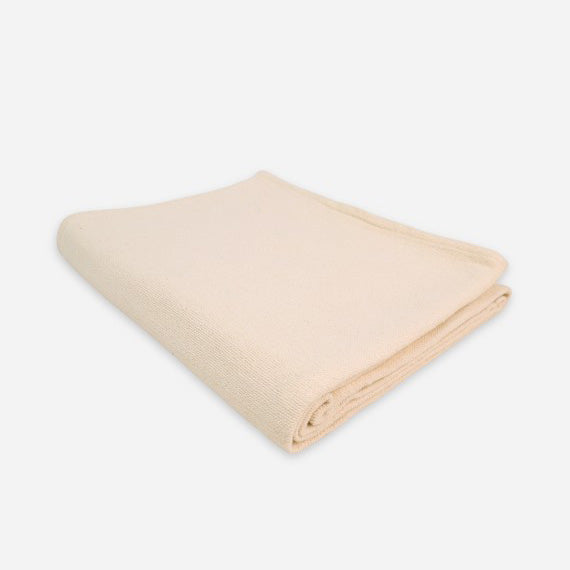 white cotton yoga blanket