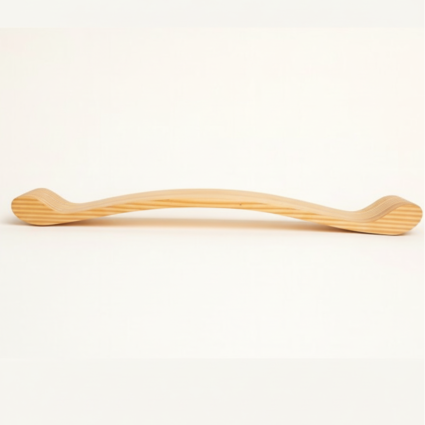 Wooden iyengar pranayama plank on a white background