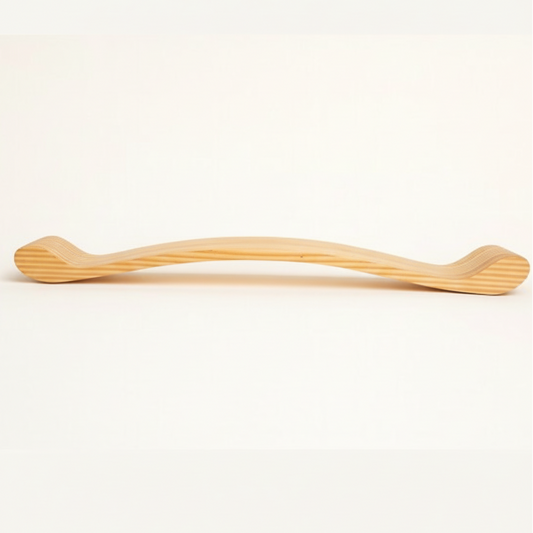 Wooden iyengar pranayama plank on a white background