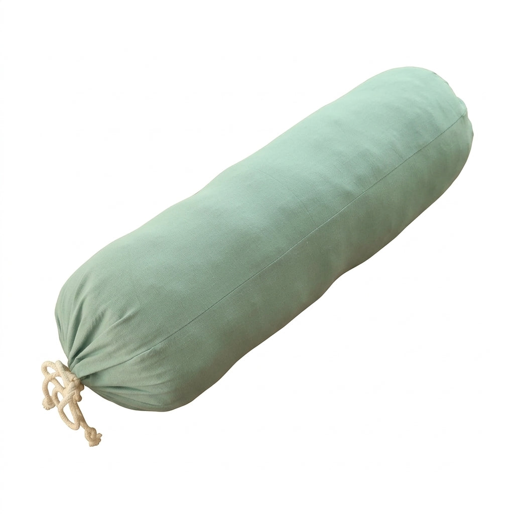 long yoga bolster light mint colour with white background