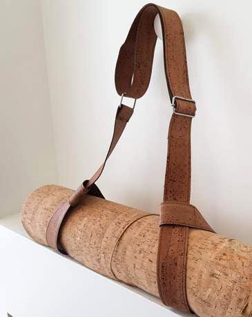 cork mat carrier strap dark brown