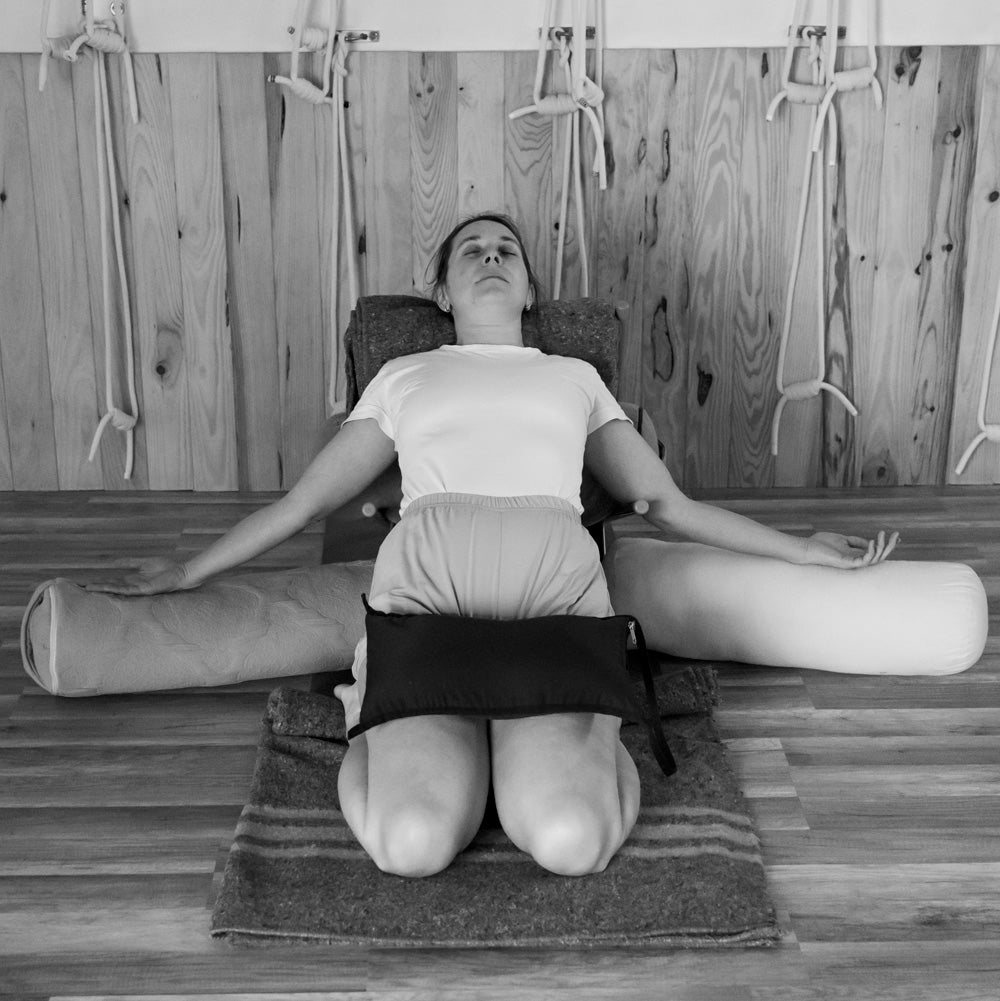 iyengar yoga sandbag for restorative poses