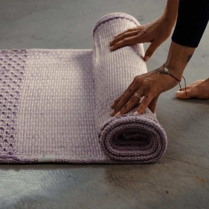 tapis de yoga cotton violet