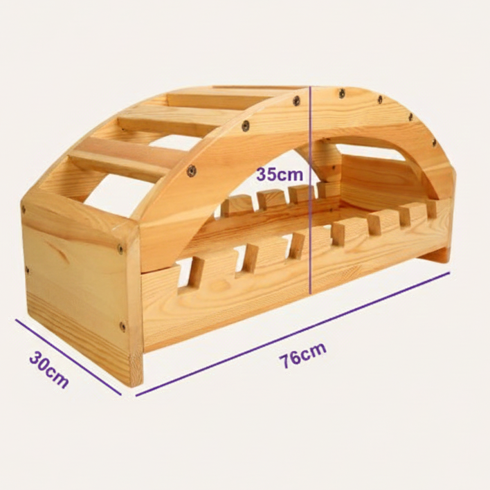 yoga backbend bench solid wood dimensions