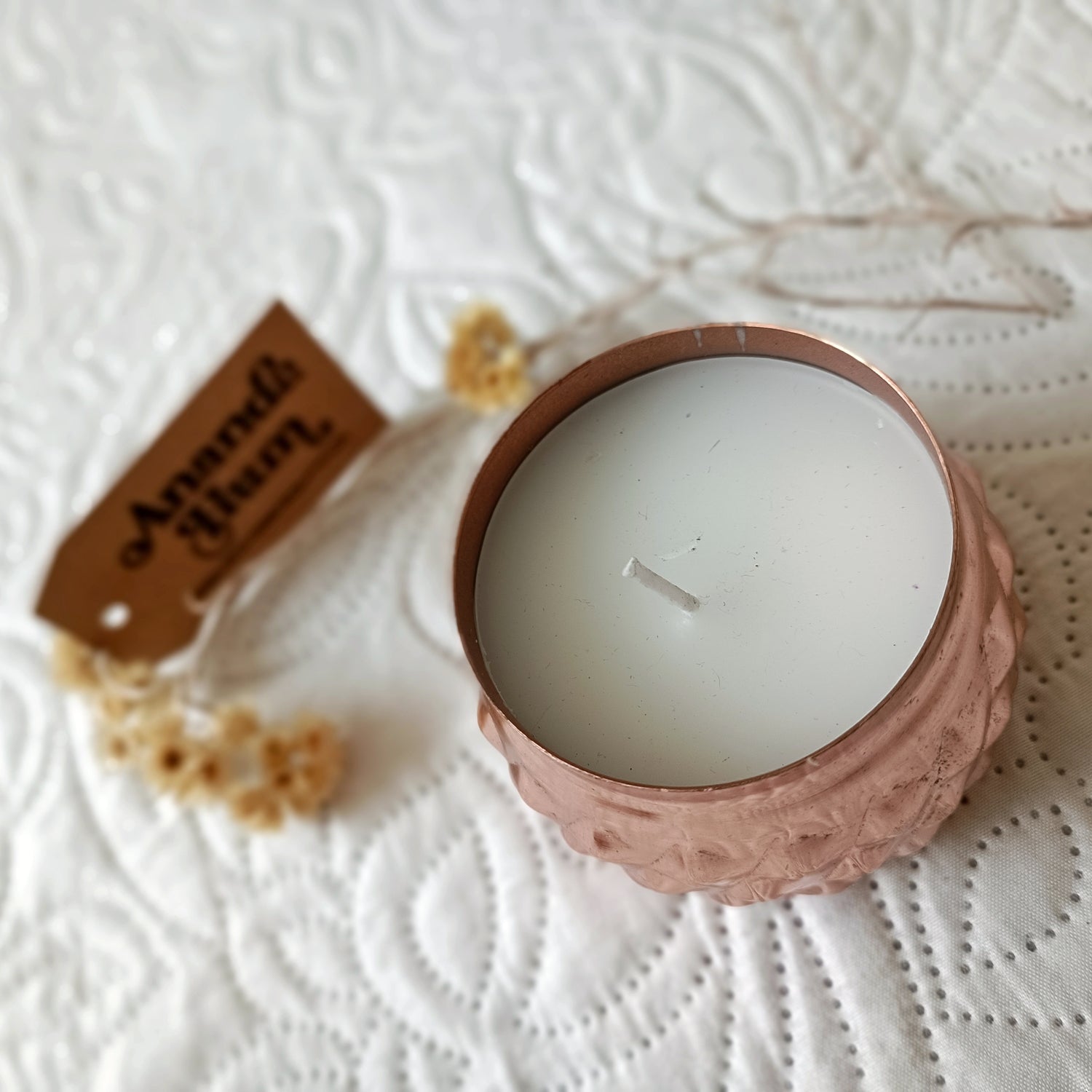 ayurvedic scented copper candle