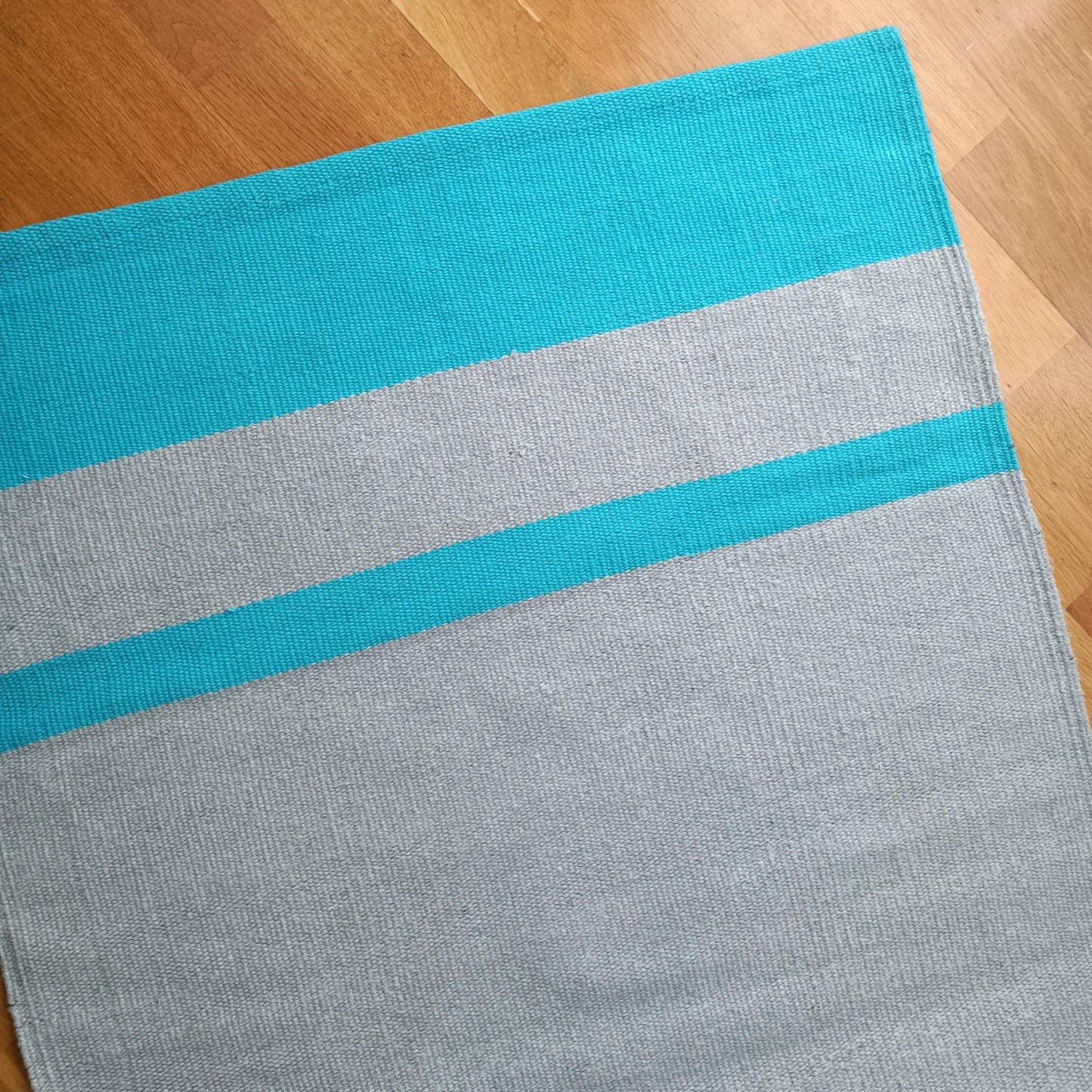 turquoise yoga rug cotton