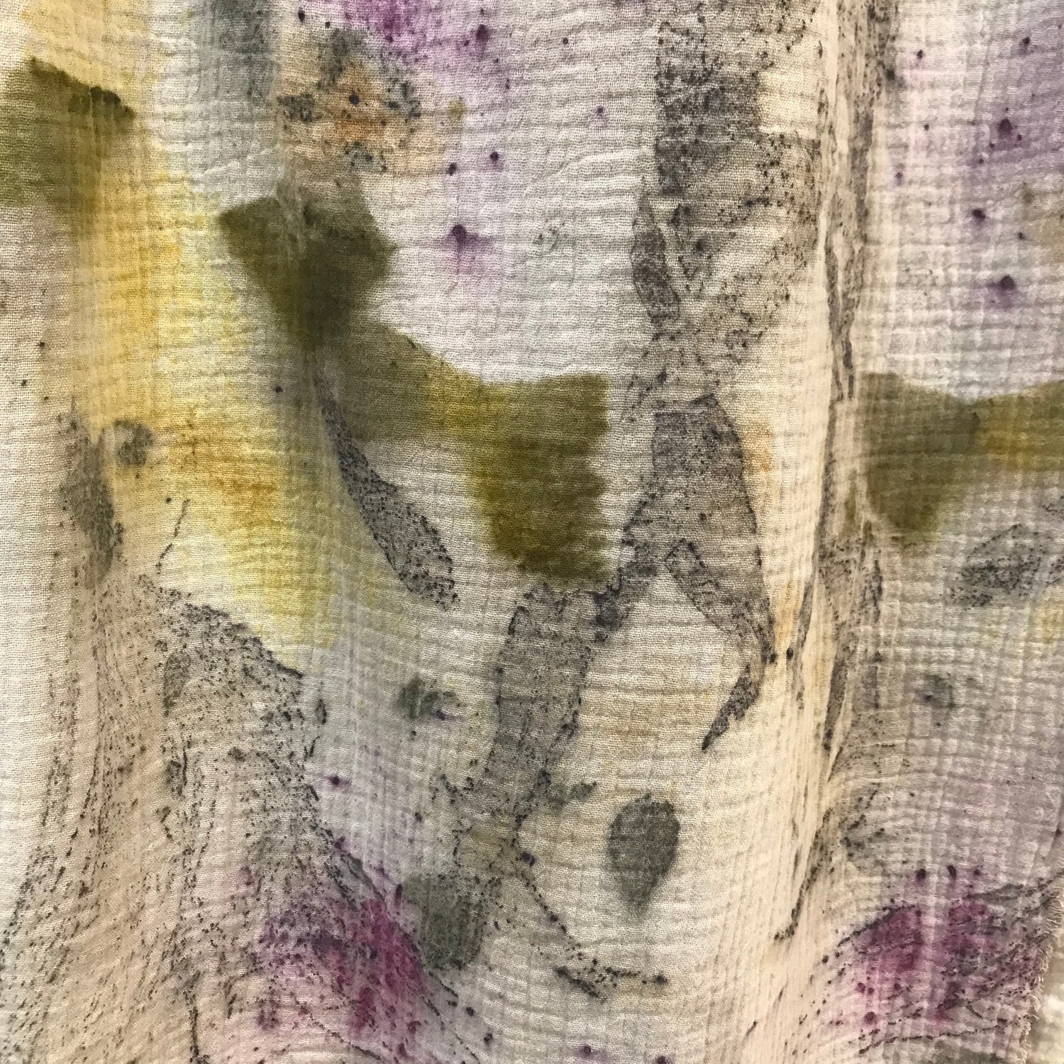 botanical print cotton shawl