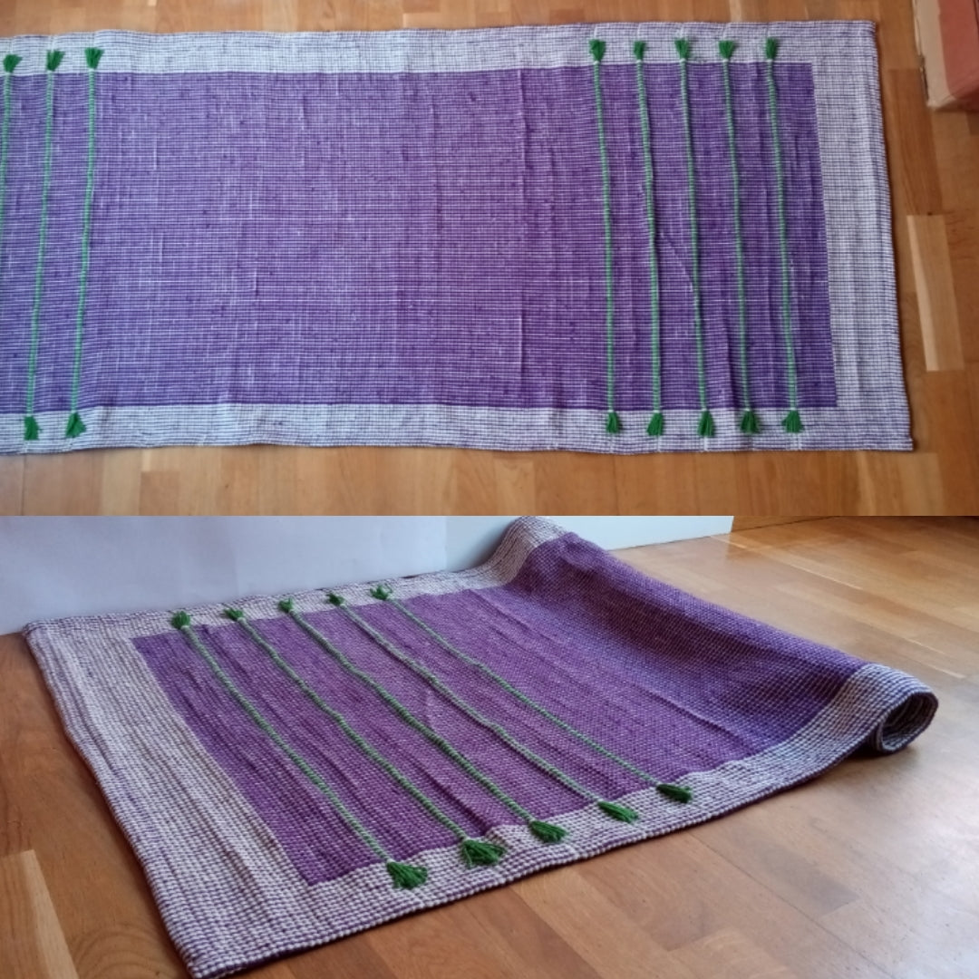 Organic Cotton Purple Yoga Mat Rug – Ananda Hum