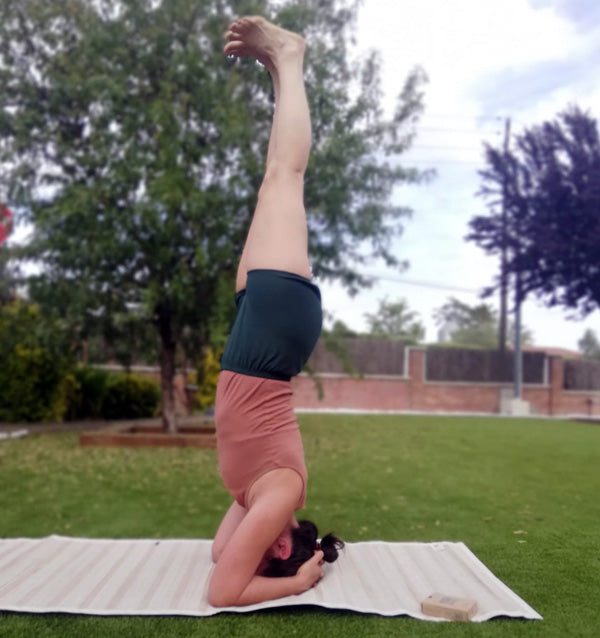 practice yoga on natural mat