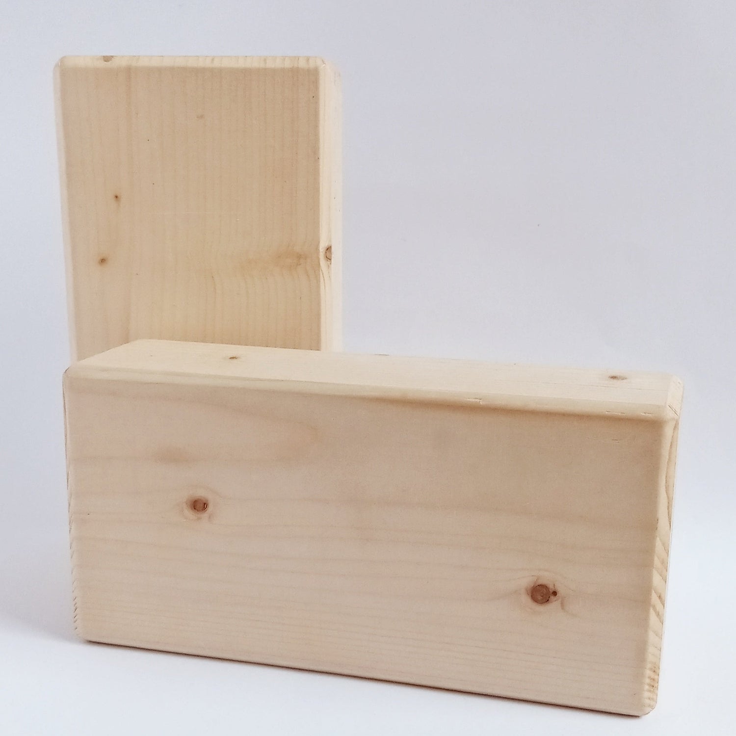 natural wood yoga blocks