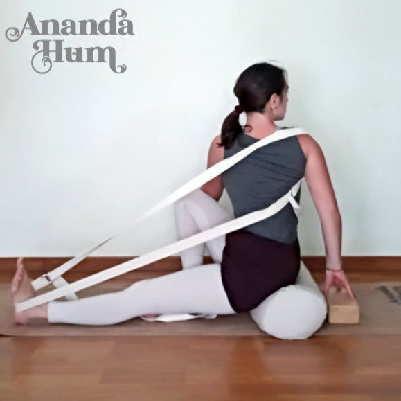 Chest Opening with Shoulder Harness—Iyengar Yoga with Props - YouTube