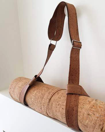 cork mat carrier strap dark brown