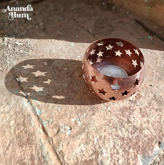 candle with stars design